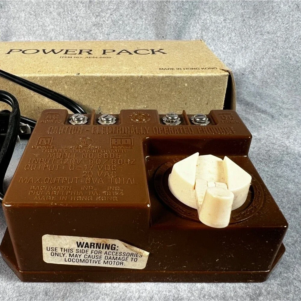 Vintage Bachmann 6605 HO N Scale Power Pack Transformer Controller w/ Box
